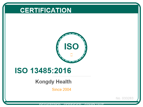 ISO 13485 2016 Certificate - Kongdy Health Medical Device QMS